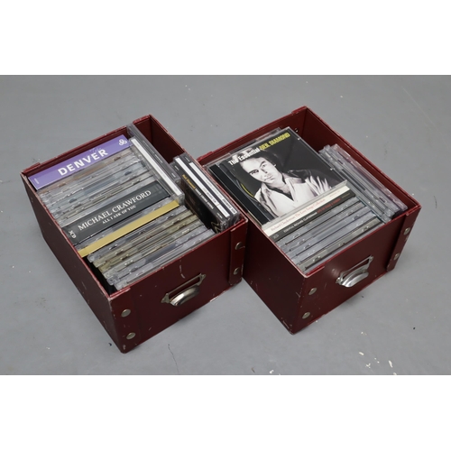 Six File Style Storage Cases containing approx 120 CD's including Box Sets