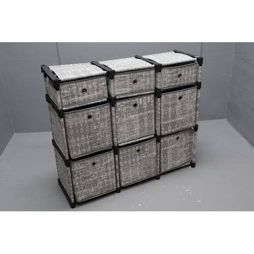 497 - Nine Drawer Fabric Storage Unit (37