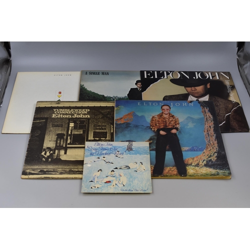 410 - Selection of Preowned Elton John Vinyls Including 