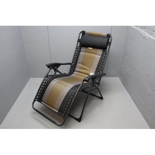 503 - A Boxed Padded Zero Gravity Sun Lounger Chair, Appears New