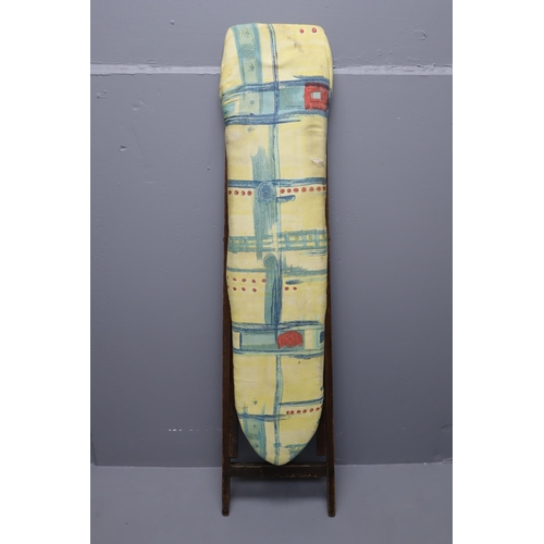 513 - Vintage Wooden Ironing Board with Cover