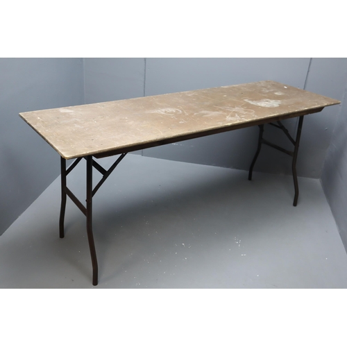 521 - Vintage 6ft Stall Table with Metal Folding Legs