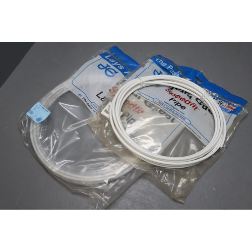 525 - Two Coils of John Guest Speedfit Pipe. Includes 15BPEX-25C PEX Barrier Pipe and 15BPB-25C Polybutyle... 