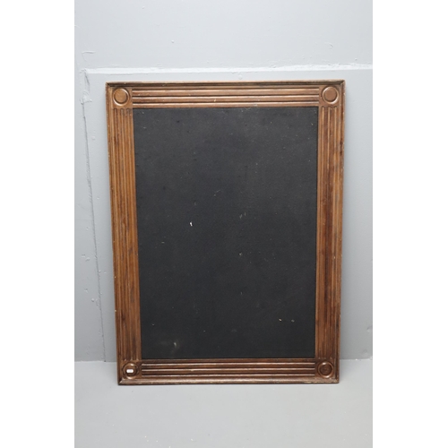 436 - Large Vintage Oak Framed Notice Board Approx 35 x 47 Inches.