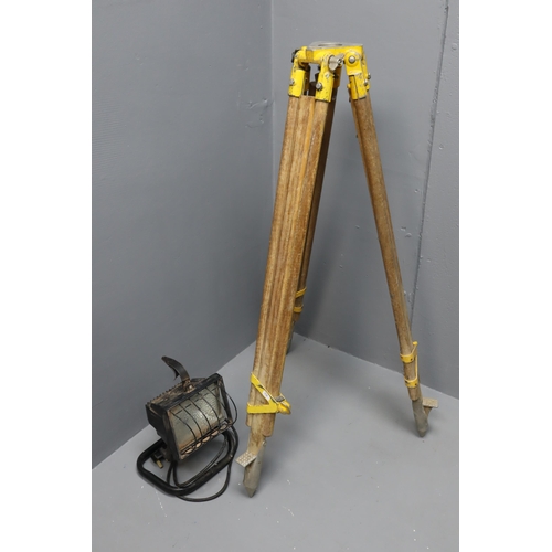 530 - Two items to include Industrial Tri Pod (42”) and Flood Light (working)