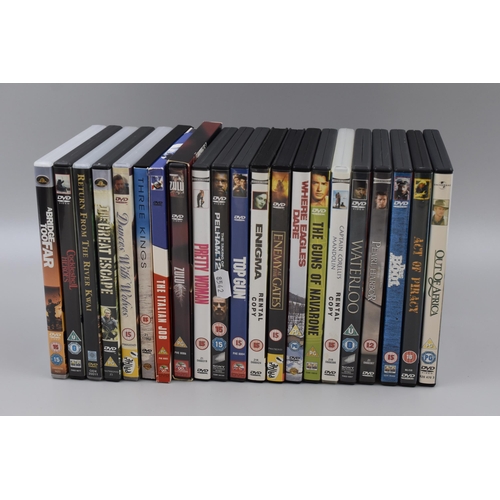 453 - Selection of DVDs Mainly War/Action Movies Including Top Gun, Three Kings, Waterloo and More