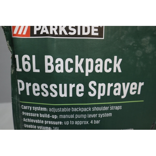 534 - Parkside 16 Litre Backpack Pressure Slayer (Sealed Box)