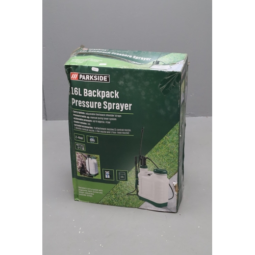 534 - Parkside 16 Litre Backpack Pressure Slayer (Sealed Box)