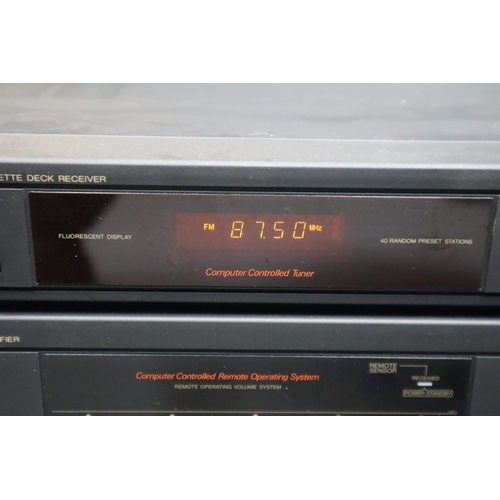 456 - A JVC Hi-Fi System (CA-E33LBK), Includes CD Player, Double Cassette Deck, S.E.A. Graphic Equaliser, ... 