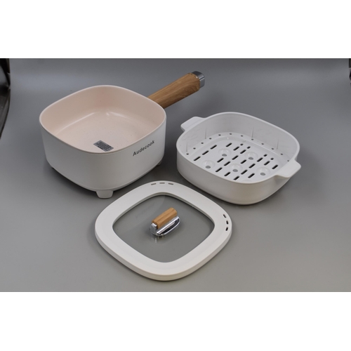 458 - An Audecook 2 Litre Multi-Function Electric Pot, In White. Powers on When Tested