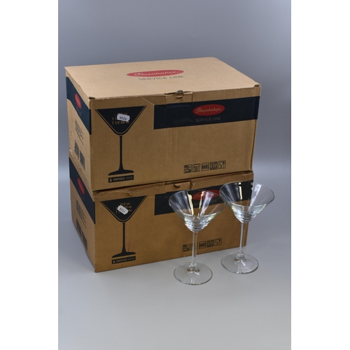 549 - Two New Boxes of 6 Cocktail Glasses