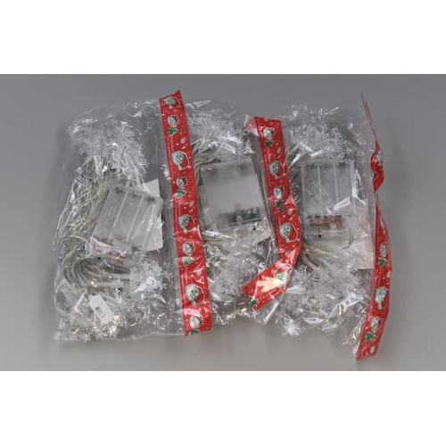 591 - Three Sealed Packs of Snowflake Lights (Battery Powered)