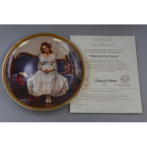 596 - Selection of 9 Norman Rockwell Collectors Plates complete with Certificate of Authenticity and Box