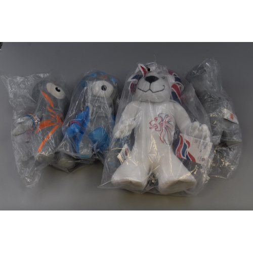 616 - Large Selection of Official Soft Toy Mascot's for the 2012 Olympics, 2002 FIFA and More