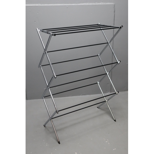 612 - A New Chrome Metal Folding Clothes Airer