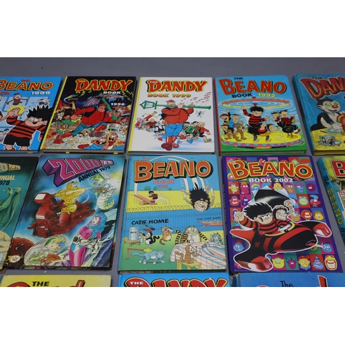 619 - Selection of Vintage Annuals Including Beano, The Dandy and More