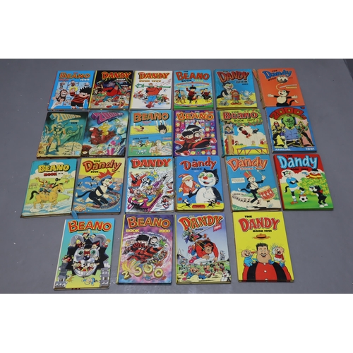 619 - Selection of Vintage Annuals Including Beano, The Dandy and More