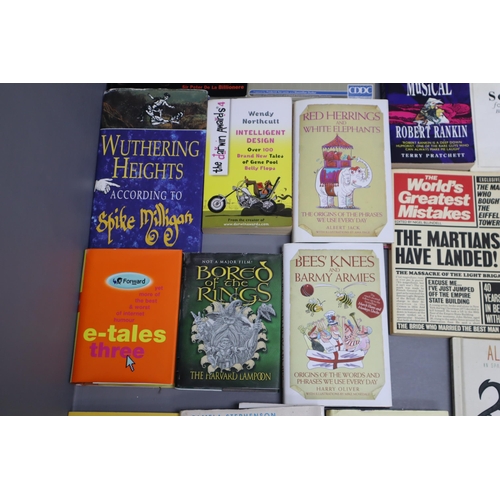 635 - A Large Selection of Various Comedy, Satire, And Fun Fact Books. Includes Garfield, Simon's Cat, e-T... 