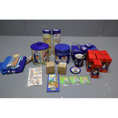 641 - Large Selection of Collectable Tetley items, includes 5 Tea Bag / Biscuit Tins, Figures (7 to collec... 