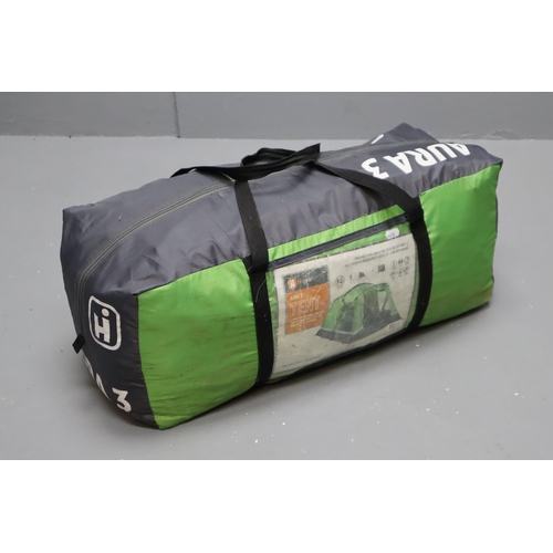 646 - Higear Aura 3 Tunnel Tent in Original Bag Seems to be complete