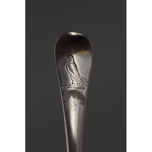 36A - A Hallmarked Philip Roker II London Silver Teaspoon, With Etched Eagle Design. 1726-35