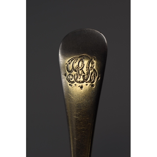 36A - A Hallmarked Philip Roker II London Silver Teaspoon, With Etched Eagle Design. 1726-35