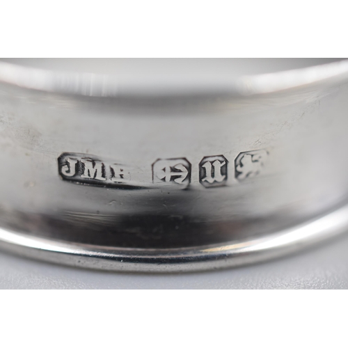 3 - Hallmarked Birmingham Silver Napkin Ring