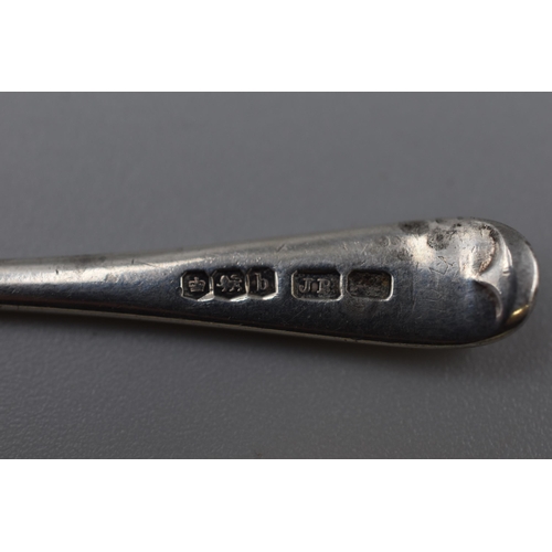 8 - Hallmarked Sheffield Silver Condiment Spoon (Circa 1919)