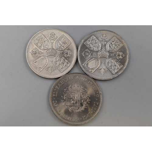 98 - Three Better Grade UK Crown Coins, 1953, 1960 and 1972