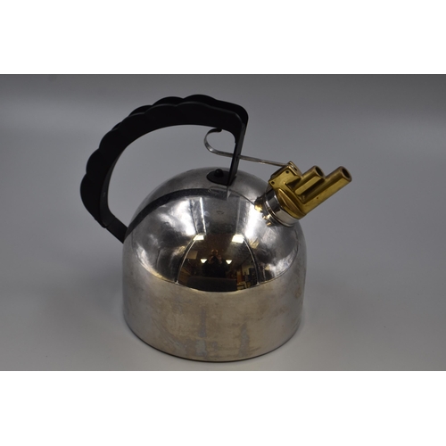 321 - Alessi whistling stainless steel kettle