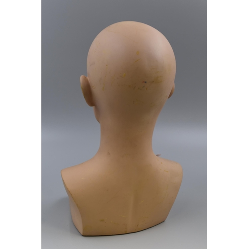 328 - A Vintage Make-Up Mannequin Head, Approx 14