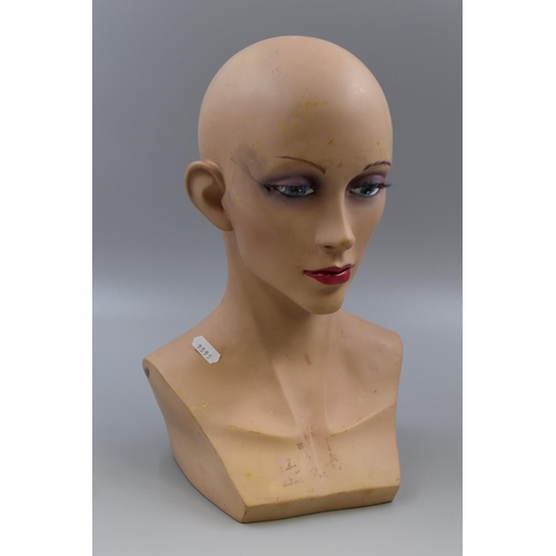 328 - A Vintage Make-Up Mannequin Head, Approx 14