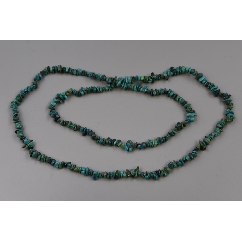 46 - Vintage Natural Turquoise Stone Necklace