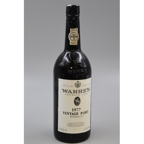 343 - Warre's 1977 Vintage port Bottle in 1979 (75cl) Sealed Bottle