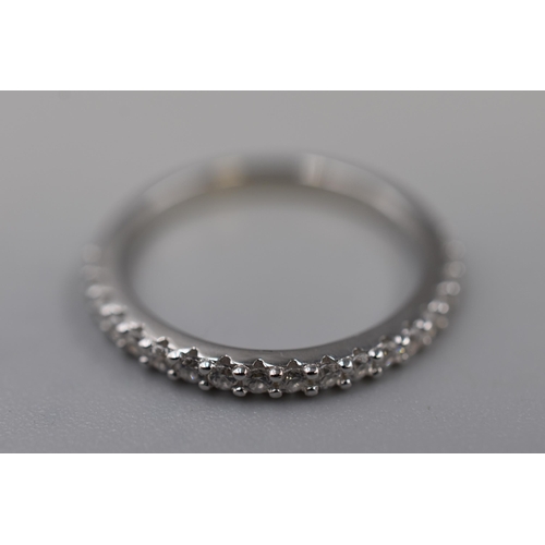 67 - Brand New Silver 925 Diamante Stoned Ring size L