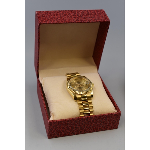 85 - A Gold Tone Automatic Steel Bagelsport Gents Day/Time Watch