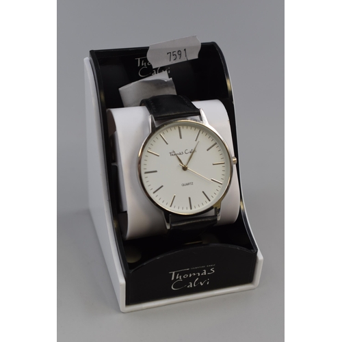 90 - Brand New Unworn Thomas Cavi Gents Watch in Box