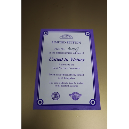 370 - Limited Edition “United in Victory” Selection of Plates in Frame with Certificate (23&rd... 