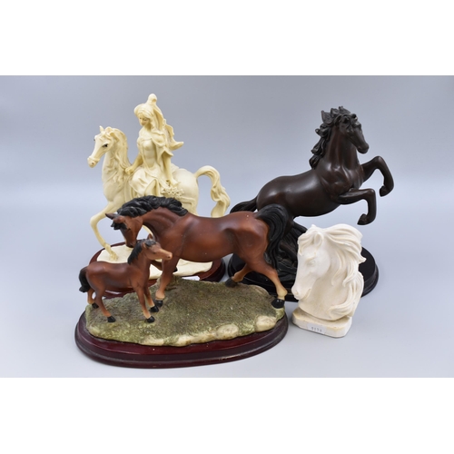 391 - Mixed Selection of Horse Statues Including Juliana Collections, Capacino Collectable and Horse's Hea... 