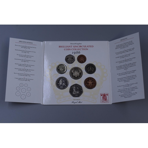 156 - Royal Mint 1986 Brilliant Uncirculated Coin Collection