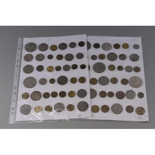 164 - Two Sheets of Mixed Coinage including Crowns, Half Crowns and Three Pences