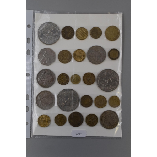 167 - Selection of 16 Crowns and a Sheet of Mixed Coinage