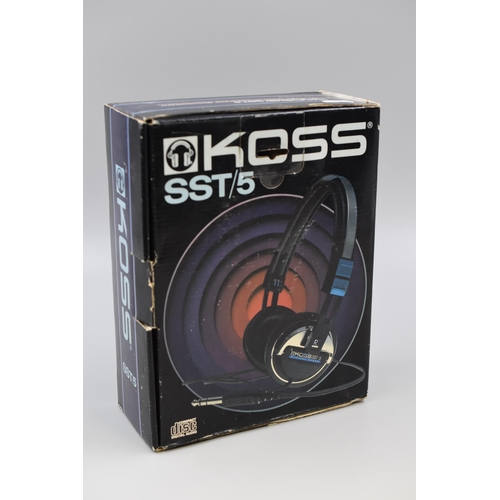 174 - KOSS SST/5 Stereo Headphones complete with Box