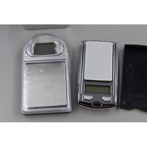 418 - Two Pocket Scales In The Form of Car Keys and A Lighter. Both Power On