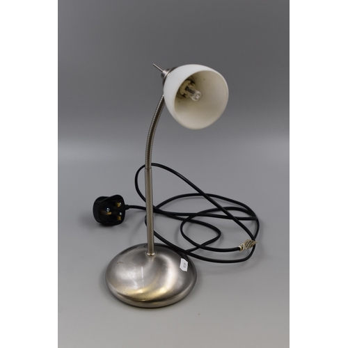 212 - Satin Chrome AGE4046 Agean Table/Reading Lamp, Dar Lighting, Three Touch Variable Dimmer, Movable He... 