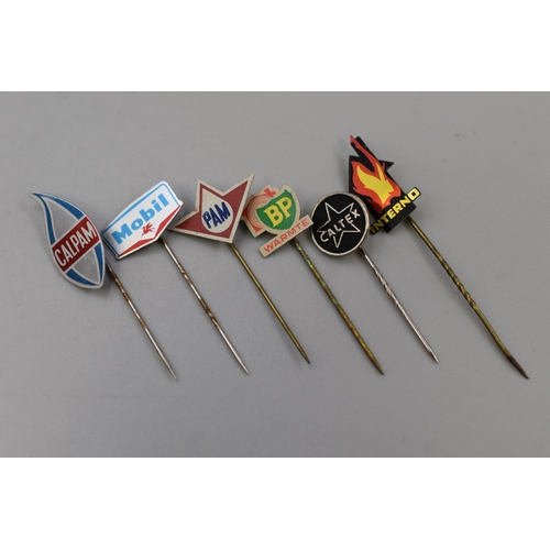 220 - Six Retro Oil/Petrol Advertising Pins