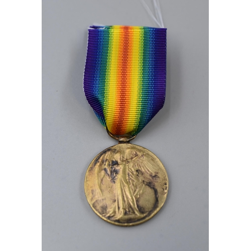 234 - WWI Victory Medal with Ribbon Awarded 19793 PTE G Dykes South Lancs Regiment