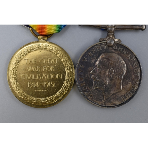 236 - George V WWI Silver 1914 to 1918 Medal and a Civilisation Medal (Awarded to 690206 CPL a Grattan R A... 