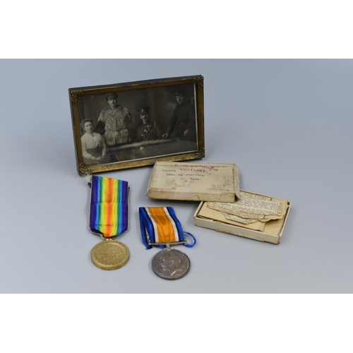 236 - George V WWI Silver 1914 to 1918 Medal and a Civilisation Medal (Awarded to 690206 CPL a Grattan R A... 