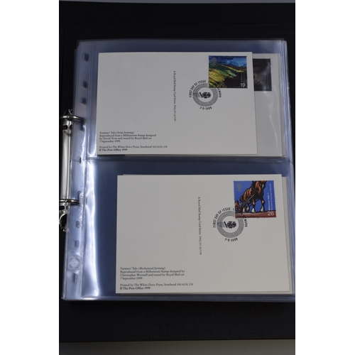 464 - Two Binders of Collectable UK First Day Cover Postcards, 1987-1999